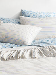 Piper Stripe Ruffle Cotton Single Sham Detail 3 - AS Kids