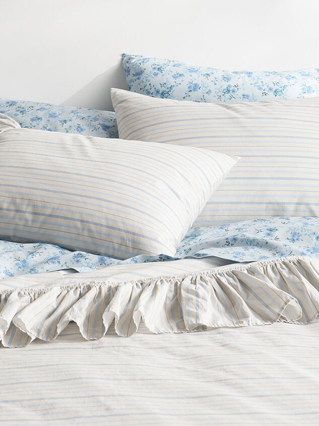 Piper Stripe Ruffle Cotton Single Sham Detail 3 - AS Kids