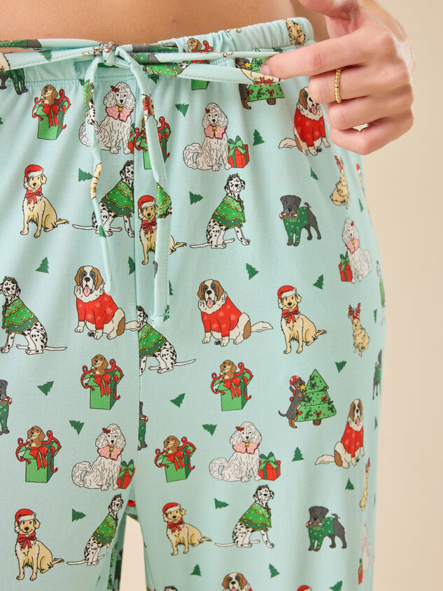 Festive Pups Pajama Pant Detail 4 - ALTAR'D STATE KIDS
