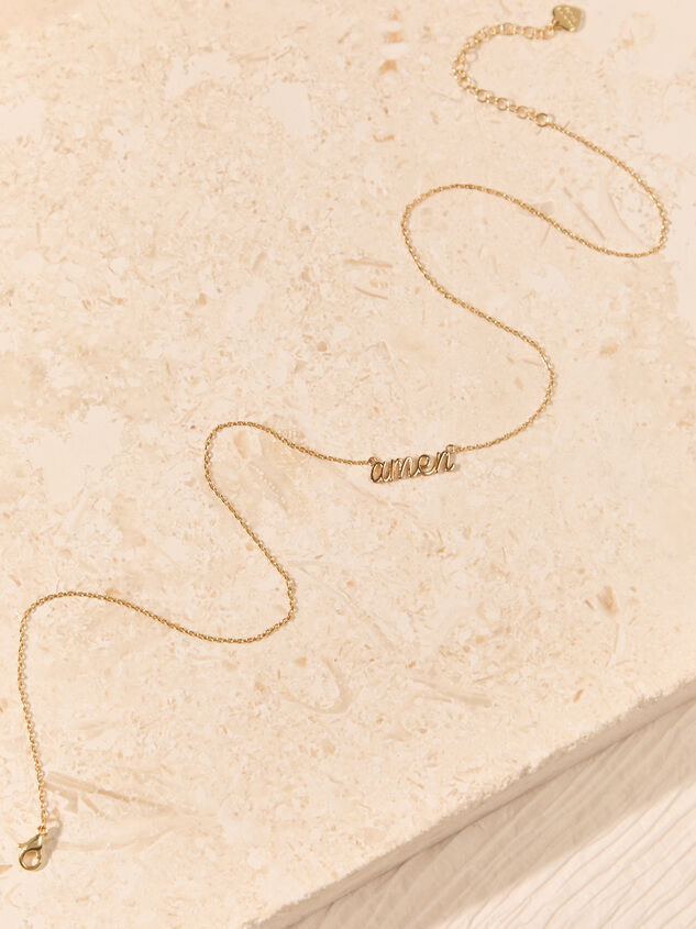 Amen Script Charm Necklace Detail 3 - AS Kids