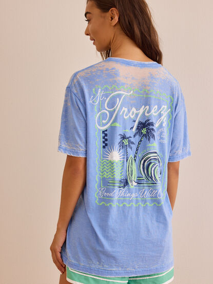 Saint Tropez Postcard Slub Tee - AS Kids