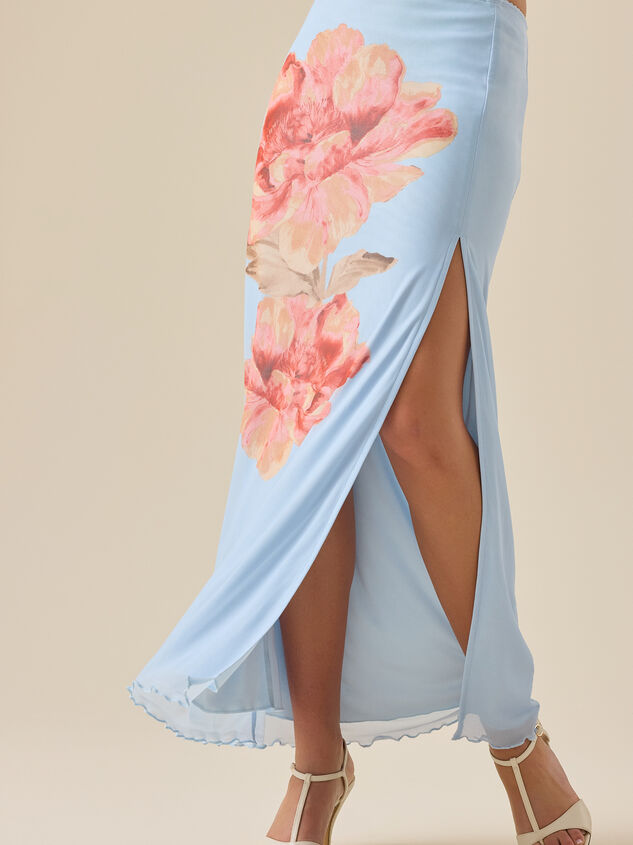 Emelia Floral Mesh Midi Skirt Detail 5 - ALTAR'D STATE KIDS