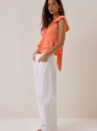 Cressida Flutter Sleeve Babydoll Top Detail 3 - AS Kids