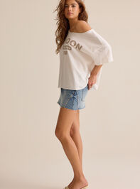 London Off Shoulder Tee Detail 5 - AS Kids