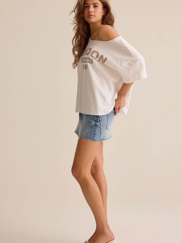 London Off Shoulder Tee Detail 5 - AS Kids
