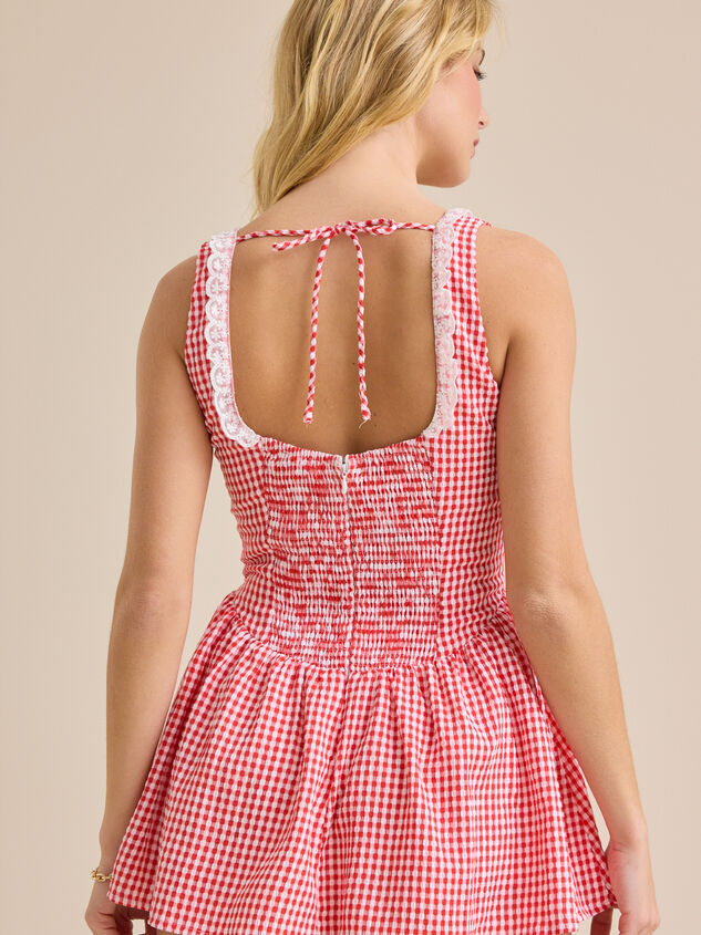 Noa Gingham Romper Detail 6 - AS Kids