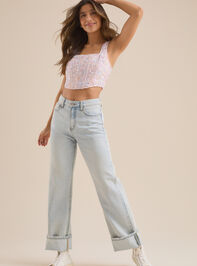 Ella Floral Sequin Tweed Corset Detail 8 - ALTAR'D STATE KIDS