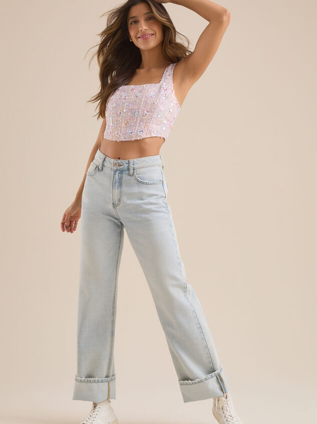 Ella Floral Sequin Tweed Corset Detail 8 - ALTAR'D STATE KIDS