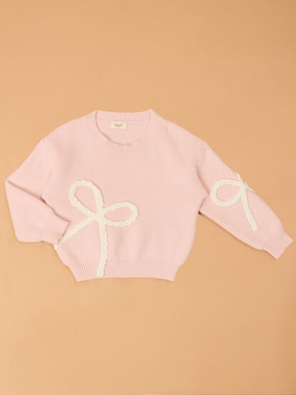Briar Braided Bow Sweater - AS Kids
