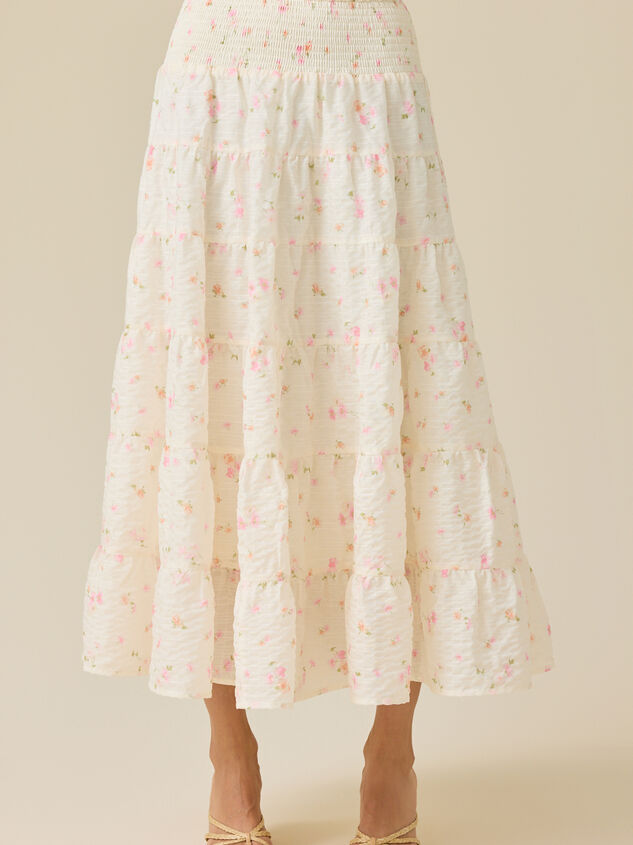 Primrose Tiered Floral Midi Skirt Detail 3 - ALTAR'D STATE KIDS