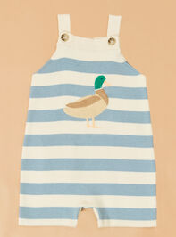 Duck Embroidered Stripe Shortall Detail 2 - AS Kids