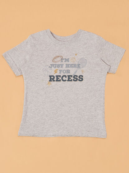 Just Here For Recess Tee - AS Kids