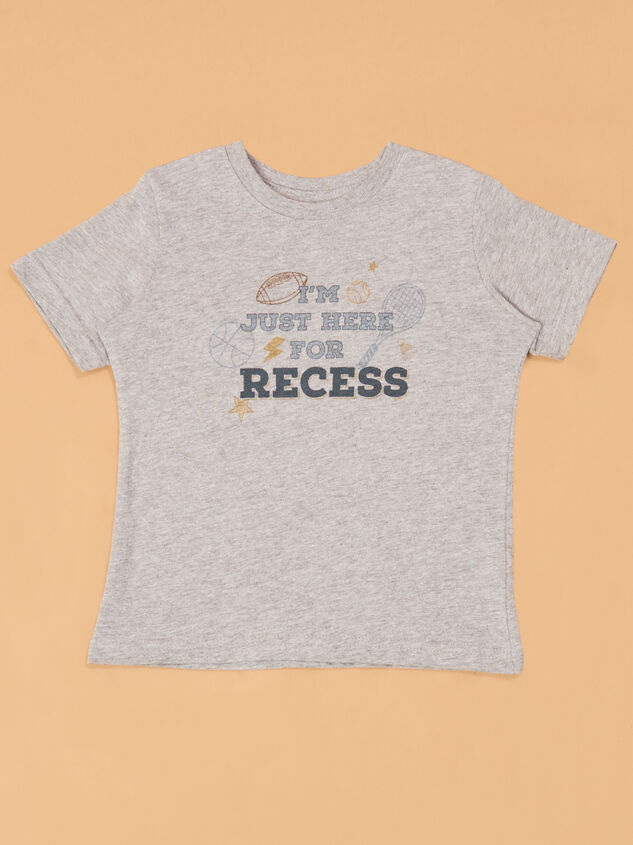 Just Here For Recess Tee - AS Kids