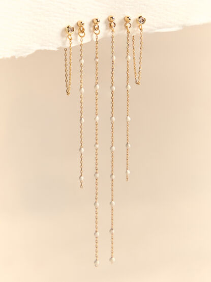 18K Gold Chain Earring Set - AS Kids