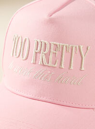 Too Pretty To Work This Hard Trucker Hat Detail 2 - ALTAR'D STATE KIDS