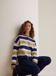 Toni Multi Stripe Button Cardigan - AS Kids