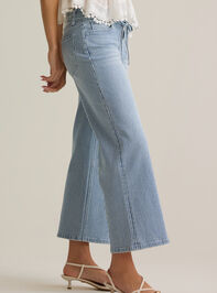 Peyton High Rise Stripe Denim Pant Detail 4 - AS Kids