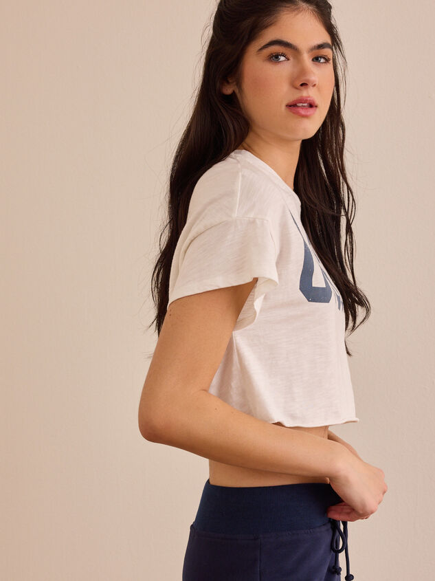 Varsity USA Cropped Tee Detail 4 - ALTAR'D STATE KIDS