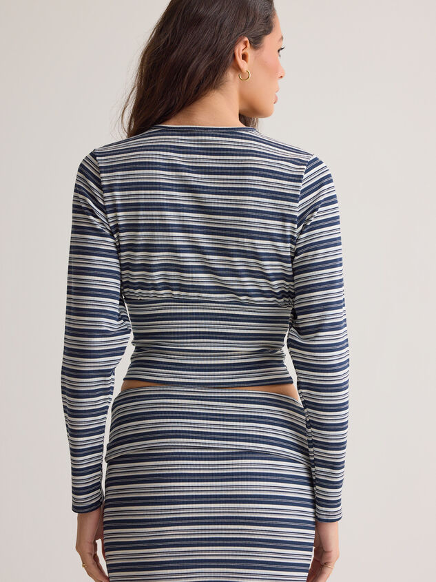 Lisa Striped Snap Cardigan Detail 5 - AS Kids
