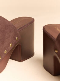 Hayden Suede Grommet Wood Heel Detail 4 - AS Kids