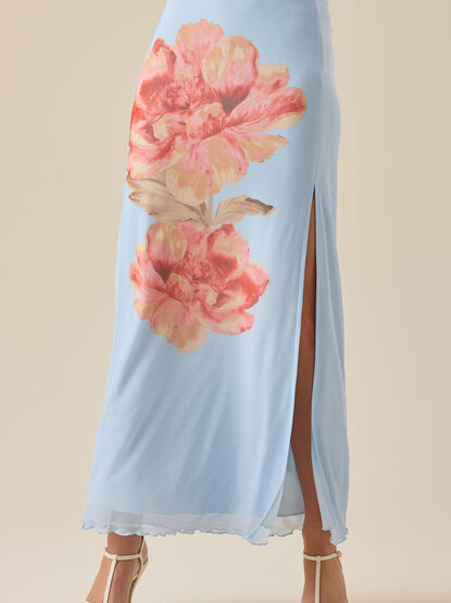 Emelia Floral Mesh Midi Skirt - ALTAR'D STATE KIDS