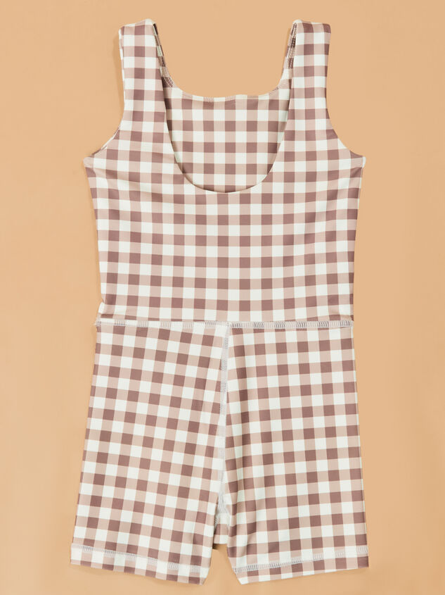 Lena Gingham Unitard Detail 3 - AS Kids