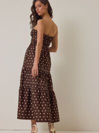 Johanna Strapless Polka Dot Maxi Dress Detail 4 - AS Kids