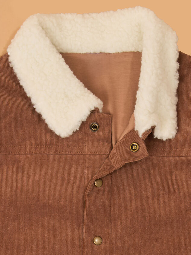 Beau Fur Corduroy Jacket Detail 2 - AS Kids