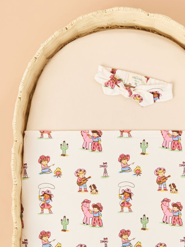 Vintage Cowgirl Swaddle with Headband Detail 2 - ALTAR'D STATE KIDS