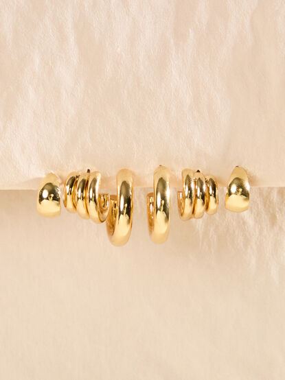 18K Gold Minimal Hoop Earring Pack - ALTAR'D STATE KIDS