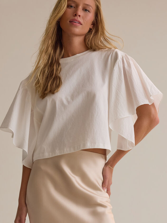 Faye Flutter Sleeve Top Detail 2 - AS Kids