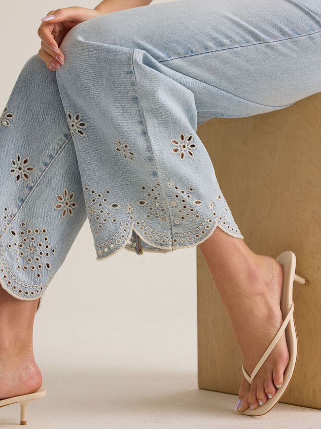Natalee Embroidered Eyelet Jeans Detail 2 - AS Kids