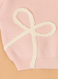 Briar Braided Bow Sweater Detail 3 - AS Kids