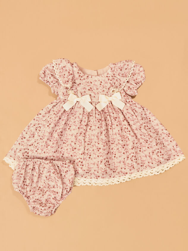 Ditsy Floral Bow Dress Detail 2 - AS Kids