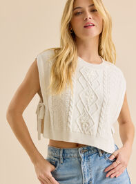Marleen Side Tie Sweater Vest Detail 4 - AS Kids