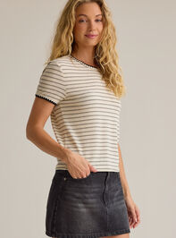 Aleah Striped Whipstitch Tee Detail 3 - AS Kids