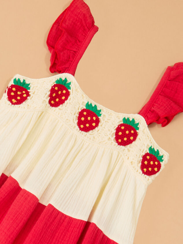 Sadie Strawberry Dress Detail 4 - ALTAR'D STATE KIDS
