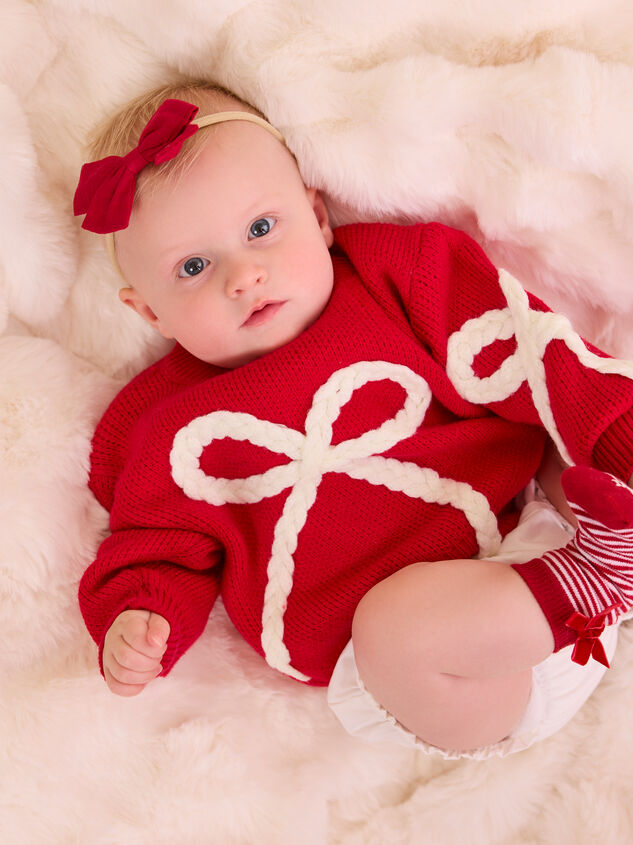 Braided Bow Sweater - AS Kids