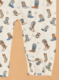 Buckaroo Boots Collared Romper Detail 3 - AS Kids