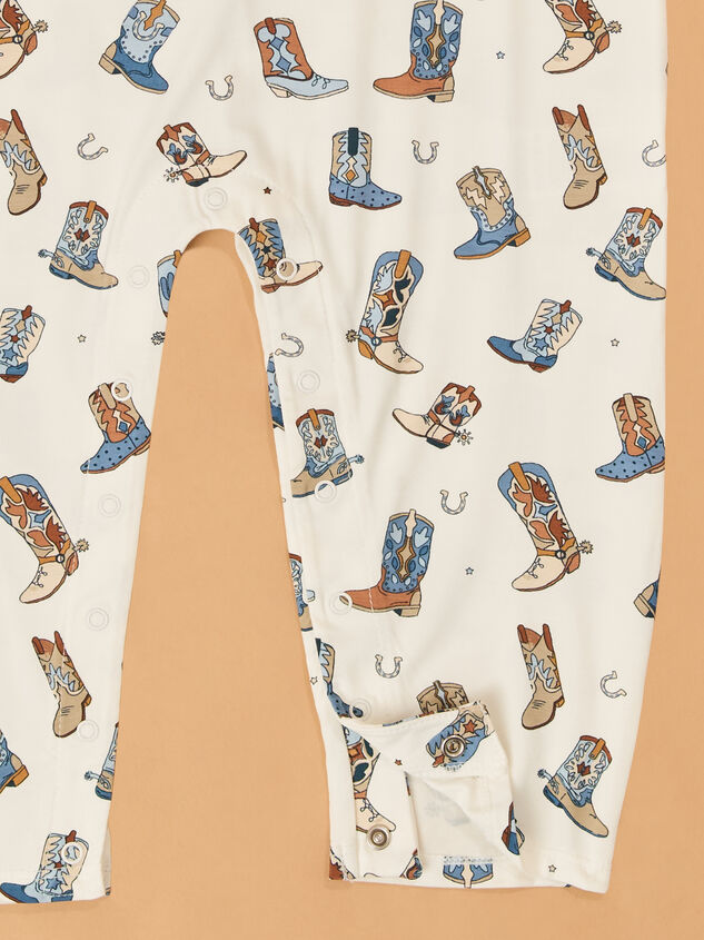 Buckaroo Boots Collared Romper Detail 3 - AS Kids