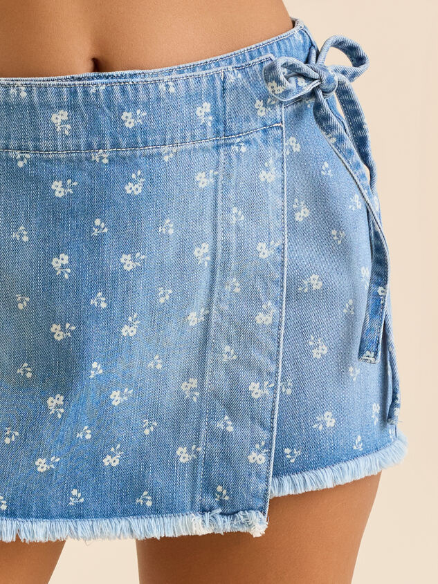 Dylan Side Tie Denim Skort Detail 2 - ALTAR'D STATE KIDS