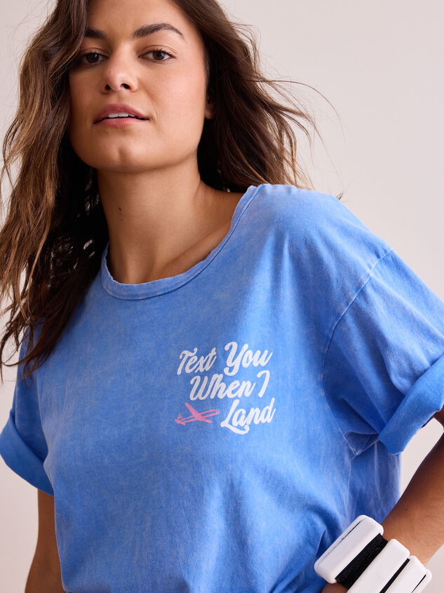Text You When I Land Oversized Tee Detail 3 - ALTAR'D STATE KIDS