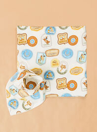 Cowboy Cutie Swaddle and Bib Detail 2 - ALTAR'D STATE KIDS