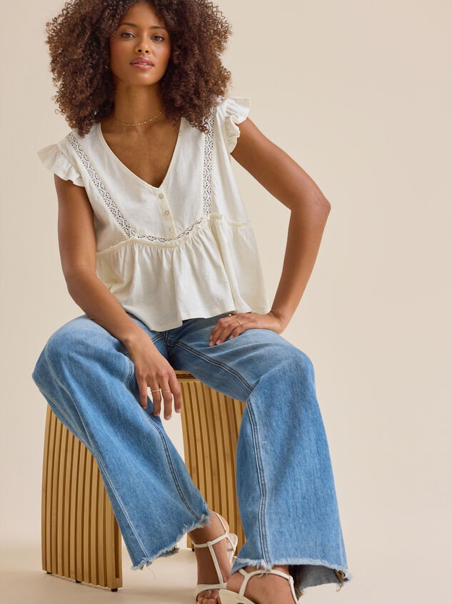 Zaya Boho Henley Top - AS Kids