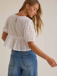 Drew Puff Sleeve Embroidered Top Detail 5 - ALTAR'D STATE KIDS