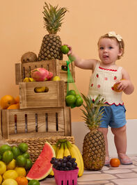 Claire Crochet Tank with Chambray Short Set - AS Kids