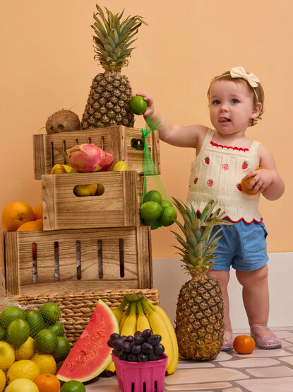 Claire Crochet Tank with Chambray Short Set - ALTAR'D STATE KIDS