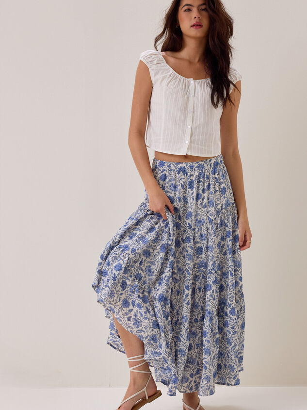 Solara Tiered Maxi Skirt Detail 6 - AS Kids