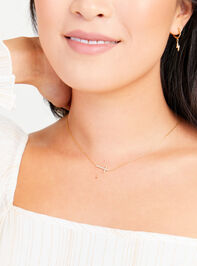 18K Gold Dipped Crystal Cross Necklace Detail 5 - ALTAR'D STATE KIDS