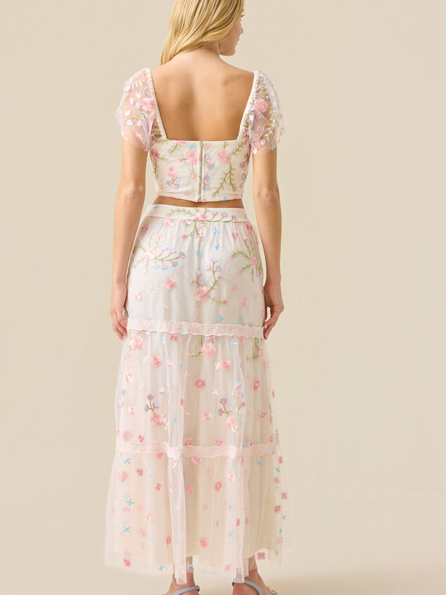 Ambrose Floral Embroidered Mesh Top Detail 6 - ALTAR'D STATE KIDS